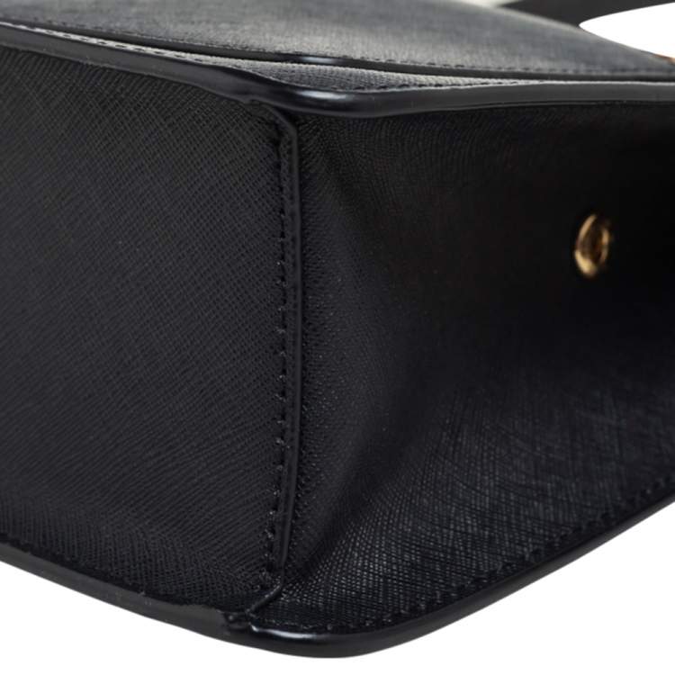 Pre Owned Dkny Black Leather Bryant Park Zip Shoulder Bag