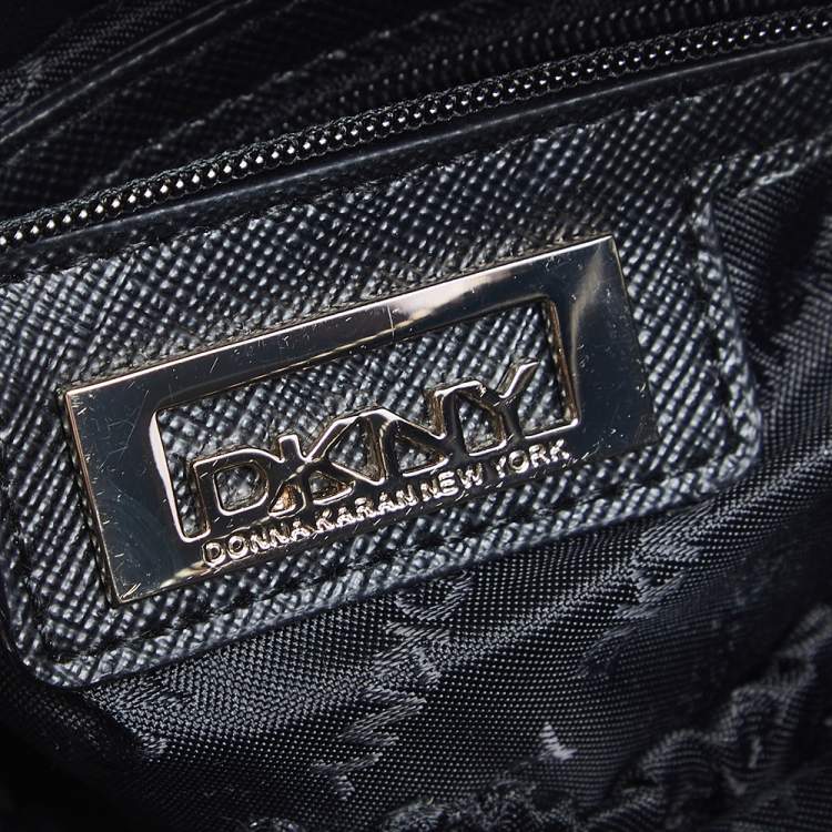 Pre Owned DKNY Black Quilted Leather Chain Tote