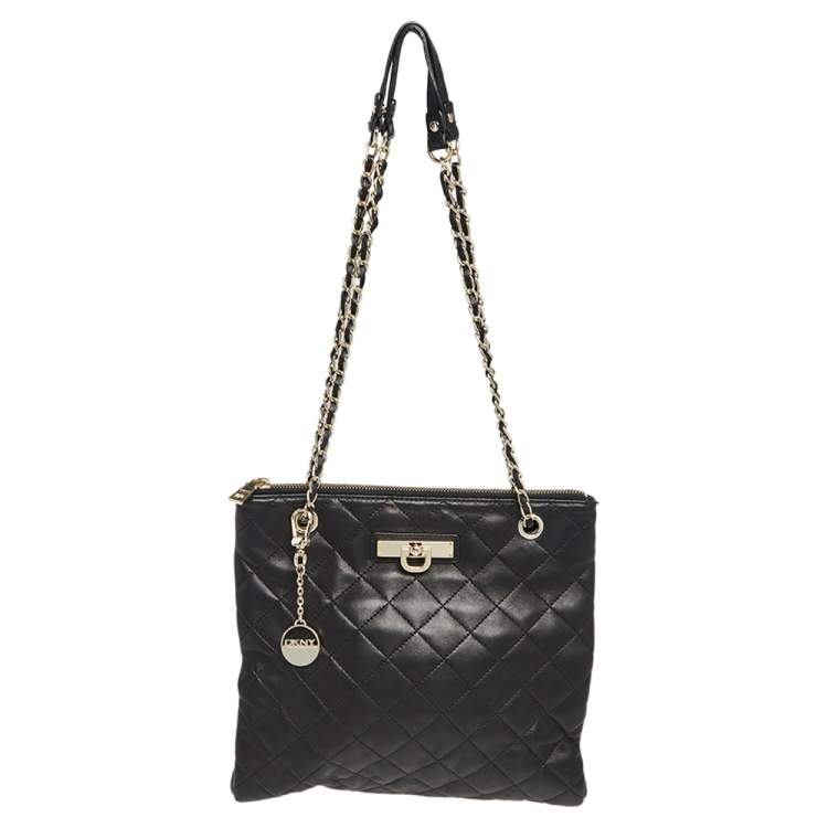 DKNY Black Quilted Leather Chain Tote Dkny | TLC US