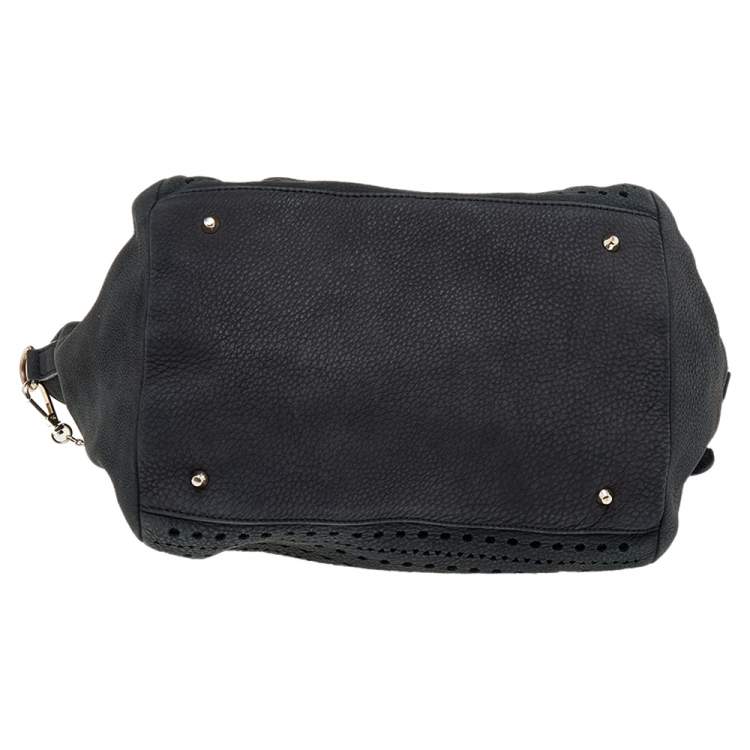 Pre Owned Dkny Black Leather Zip Tote