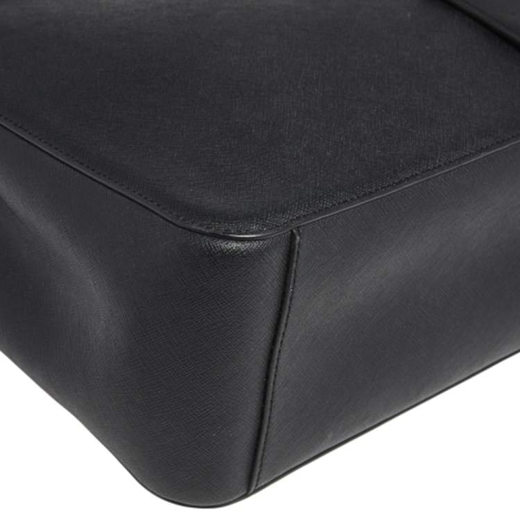 Pre Owned DKNY Black Leather Large Bryant Park Chain Tote