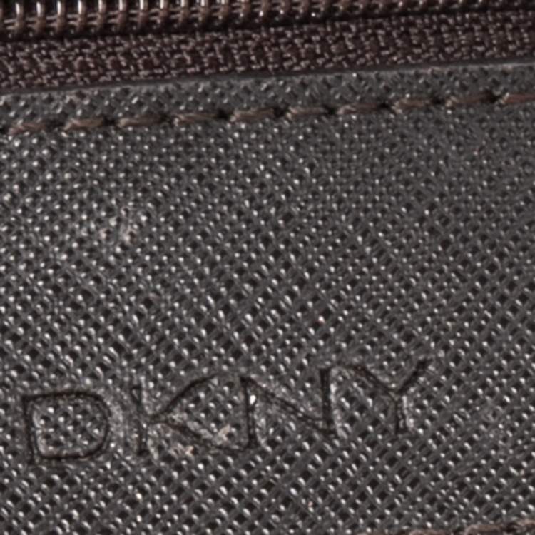 Pre Owned DKNY Burgundy Leather Bryant Park Flap Shoulder Bag