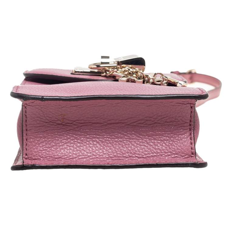 Pre Owned Dkny Pink Leather Elisa Phone Crossbody Bag