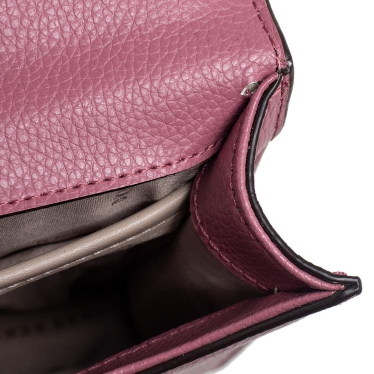 Pre Owned Dkny Pink Leather Elisa Phone Crossbody Bag