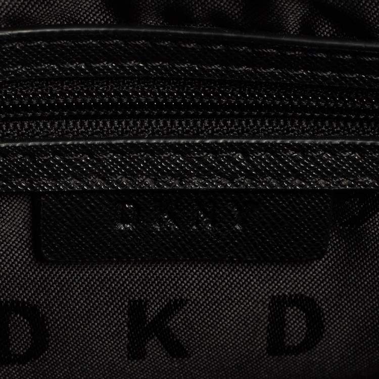 مملوكة مسبقًا Dkny Burgundy Leather Flap Saddle Chain Shoulder Bag