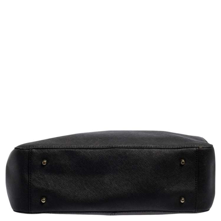 Pre Owned DKNY Black Saffiano Leather Bryant Park Chain Tote