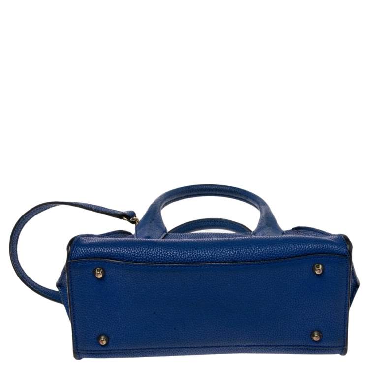 Pre Owned DKNY Blue Leather Chelsea Satchel