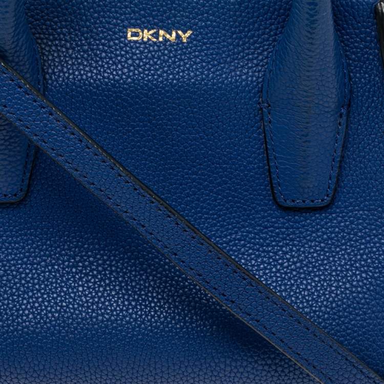 Pre Owned DKNY Blue Leather Chelsea Satchel