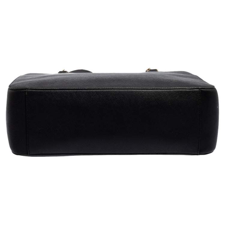 Pre Owned DKNY Black Leather Bryant Park Chain Tote