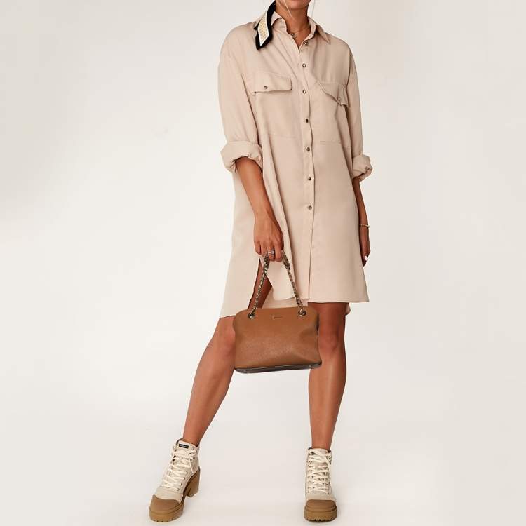 مملوكة مسبقًا DKNY Brown Saffiano Leather Bryant Park Shoulder Bag