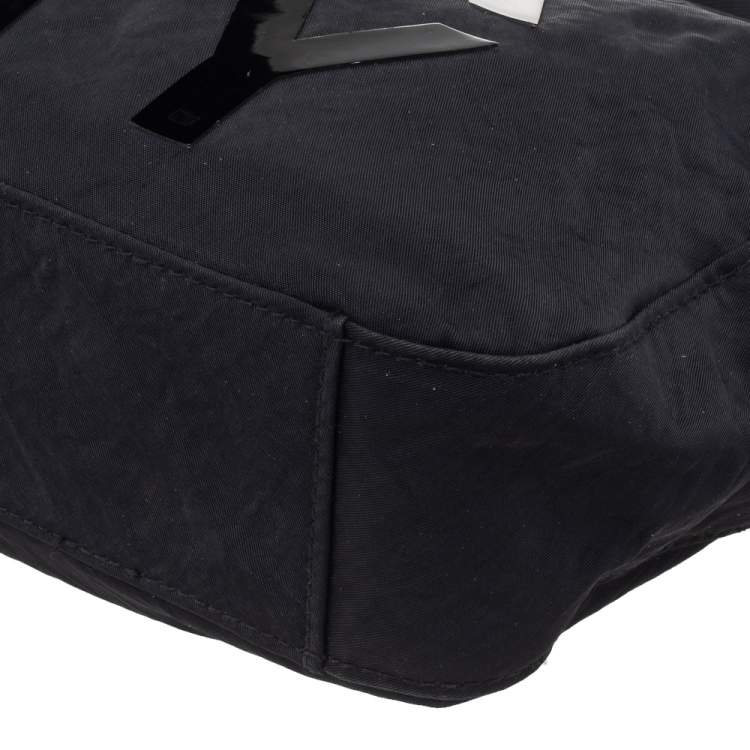 Pre Owned DKNY Black Nylon And Leather Crossbody Bag