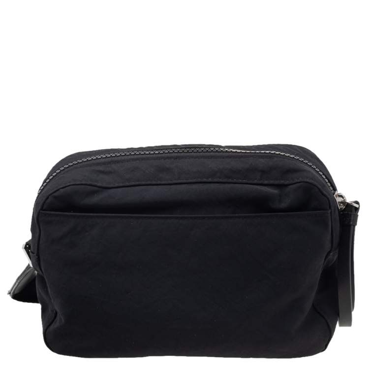 Pre Owned DKNY Black Nylon And Leather Crossbody Bag