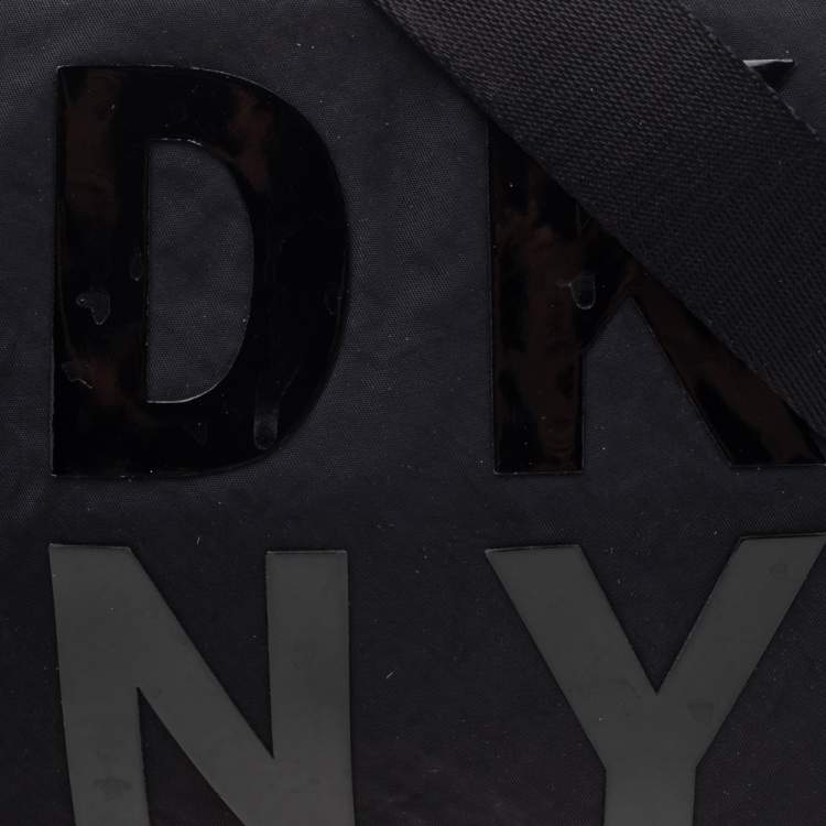 Pre Owned DKNY Black Nylon And Leather Crossbody Bag