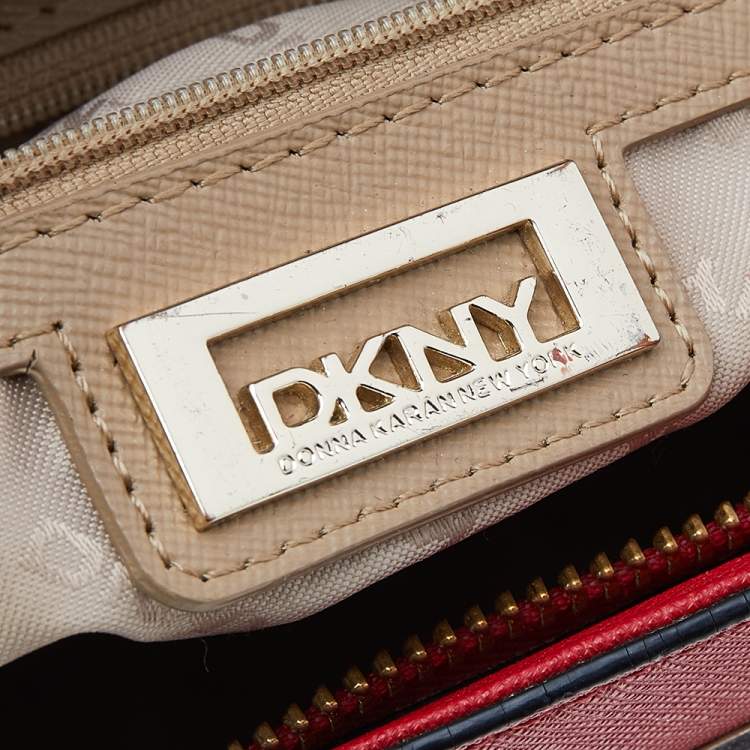 Pre Owned DKNY Red Saffiano Leather Bryant Park Bag