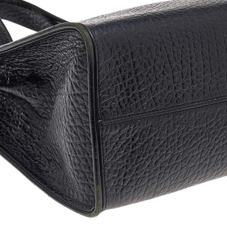 Pre Owned DKNY Black Grain Leather Beekman French Tote
