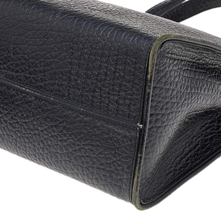 Pre Owned DKNY Black Grain Leather Beekman French Tote
