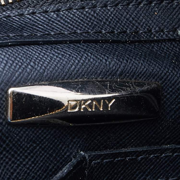 Pre Owned DKNY Black Grain Leather Beekman French Tote