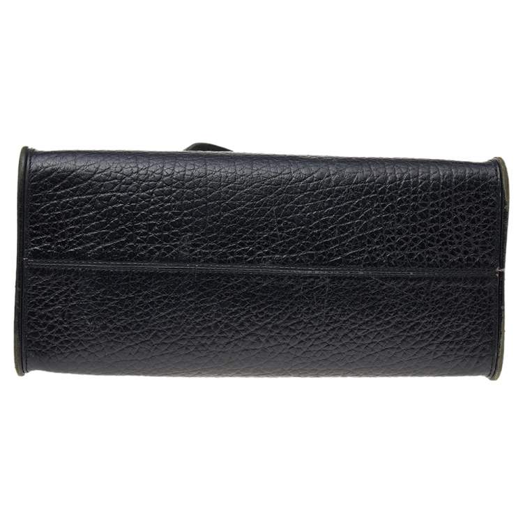 Pre Owned DKNY Black Grain Leather Beekman French Tote