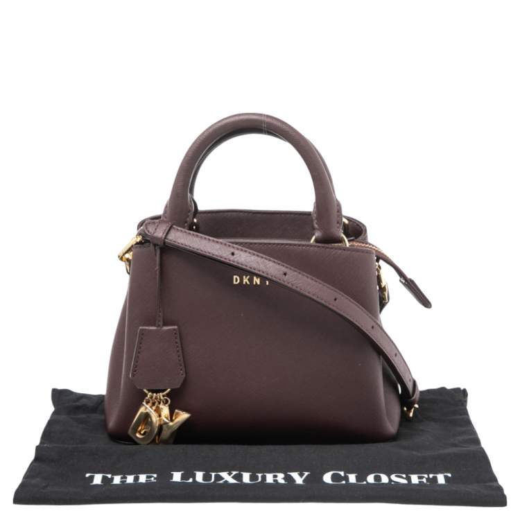 Pre Owned DKNY Burgundy Leather Paige Satchel