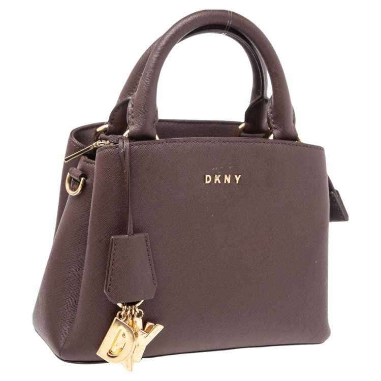 Pre Owned DKNY Burgundy Leather Paige Satchel