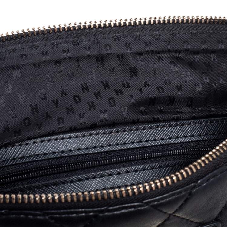 Pre Owned DKNY Quilted Leather Round Chain Shoulder Bag
