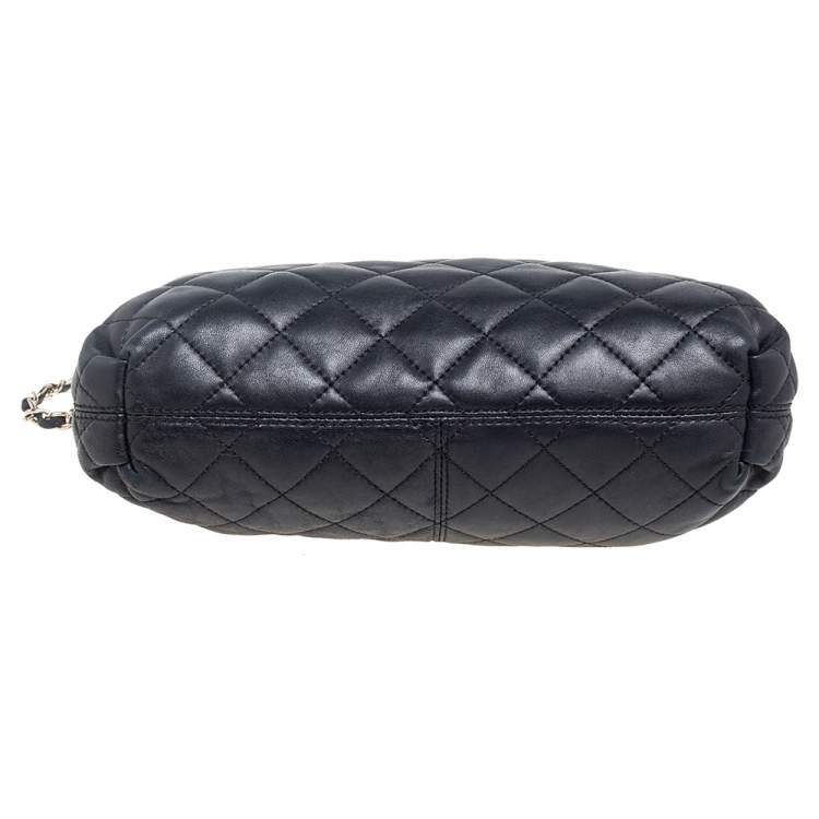 Pre Owned DKNY Quilted Leather Round Chain Shoulder Bag