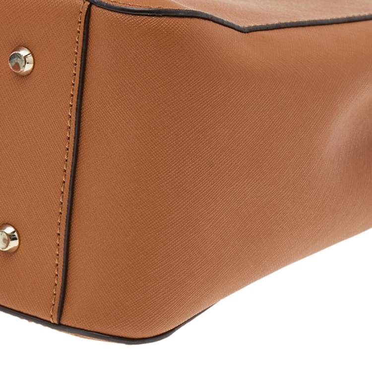 مملوكة مسبقًا DKNY Brown Leather Bryant Park Chain Tote