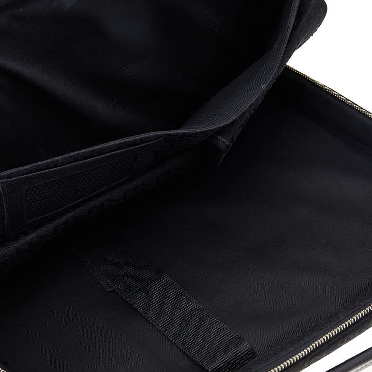 Pre Owned DKNY Black Signature Canvas And Leather Laptop Bag