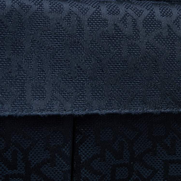 Pre Owned DKNY Black Signature Canvas And Leather Laptop Bag