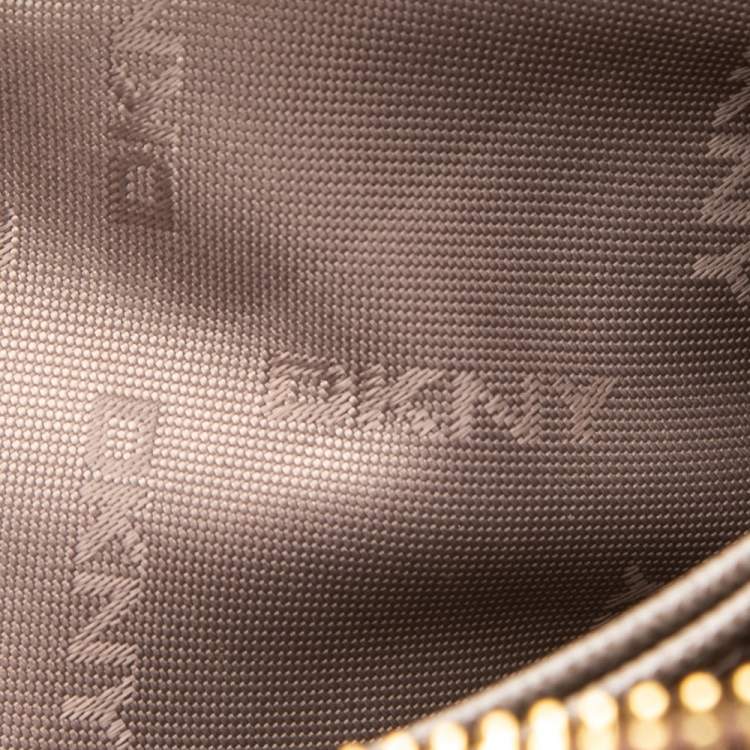 Pre Owned Dkny Brown Grained Leather Front Pocket Camera Bag
