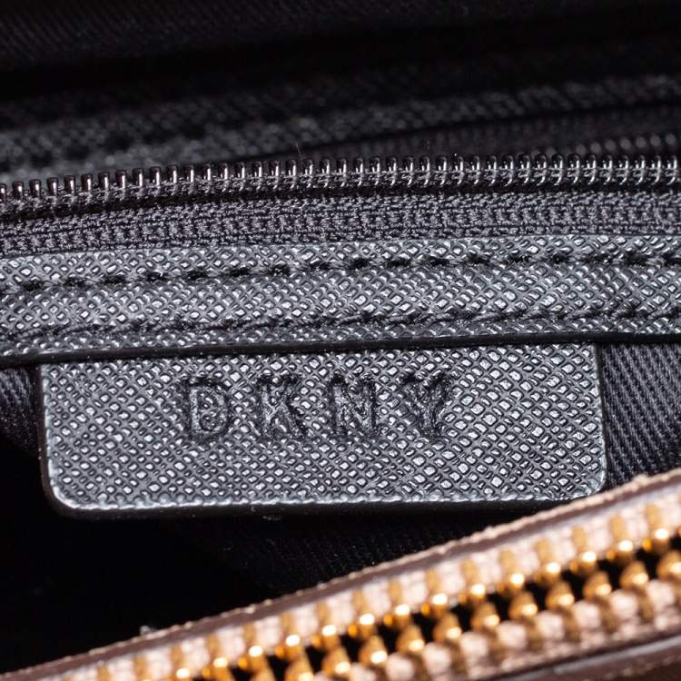 Pre Owned DKNY Beige Leather Bryant Park Chain Tote