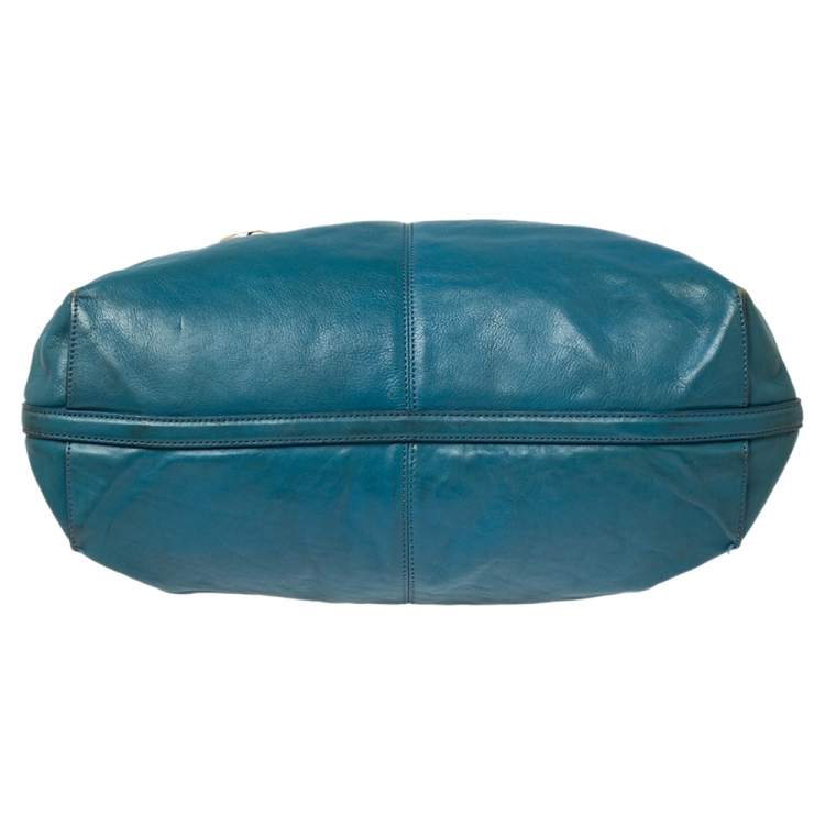 مملوكة مسبقًا DKNY Blue Leather Tote