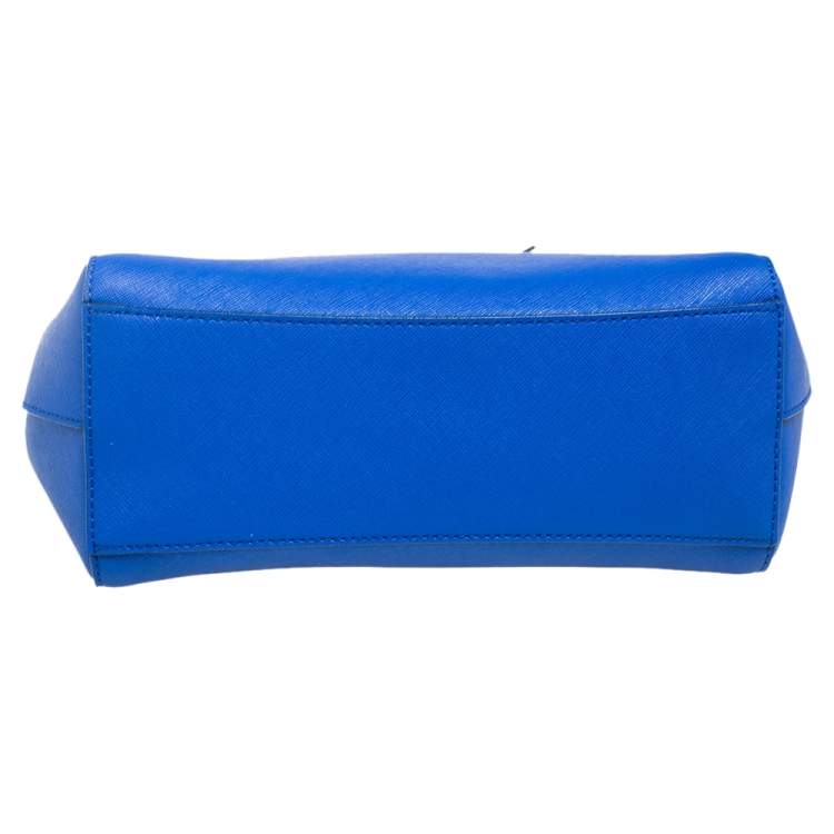 Pre Owned DKNY Blue Saffiano Leather Bryant Park Tote