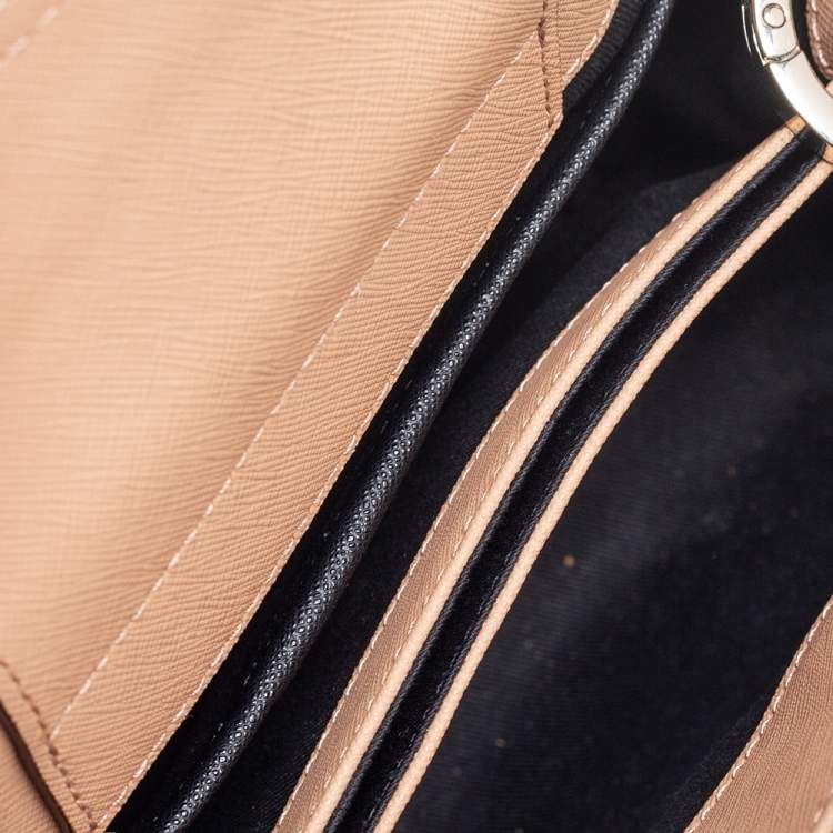 Pre Owned Dkny Beige Saffinao Leather Bryant Park Satchel