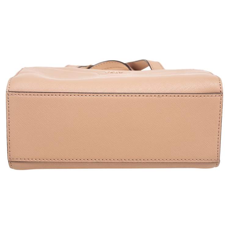 Pre Owned Dkny Beige Saffinao Leather Bryant Park Satchel