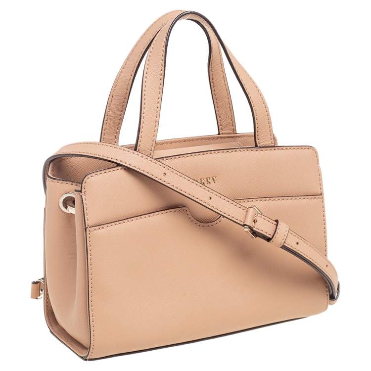 Pre Owned Dkny Beige Saffinao Leather Bryant Park Satchel