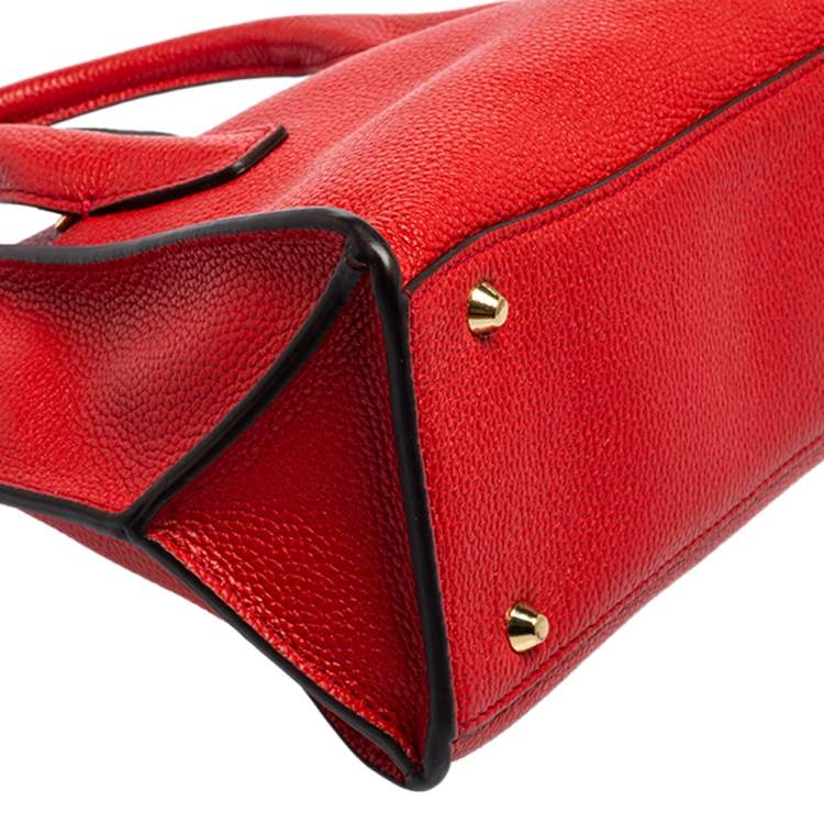 Pre Owned DKNY Red Leather Chelsea Satchel