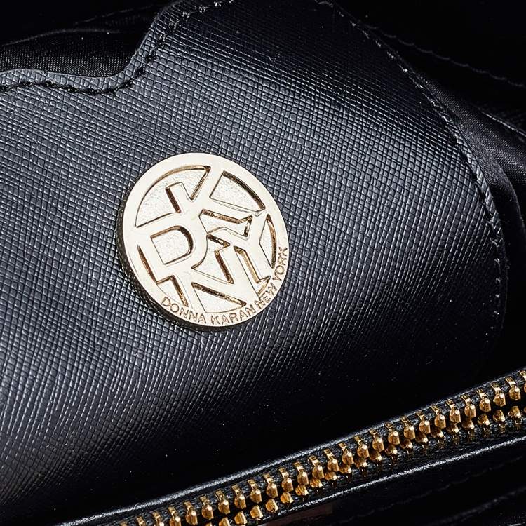 مملوكة مسبقًا DKNY Brown Grain Leather Tote