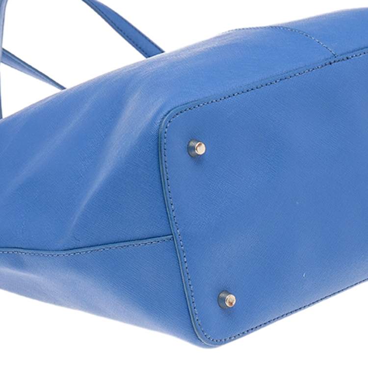 Pre Owned DKNY Blue Saffiano Leather Tote