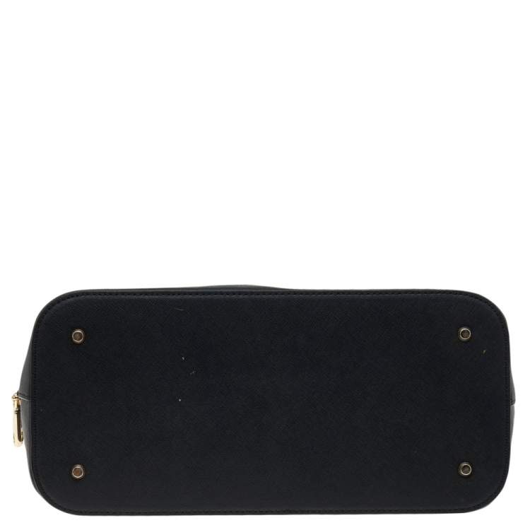 Pre Owned Dkny Black Leather Dome Satchel