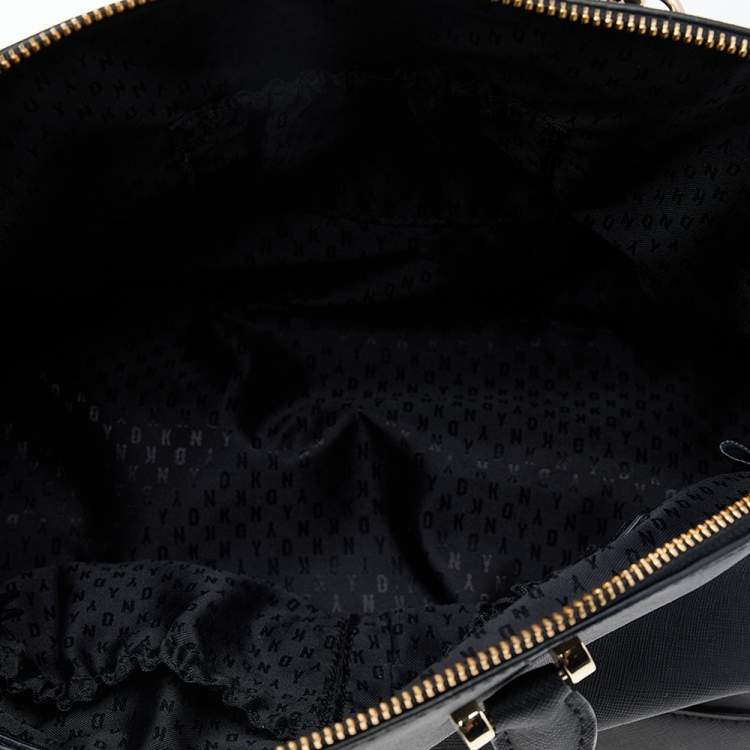 Pre Owned Dkny Black Leather Dome Satchel