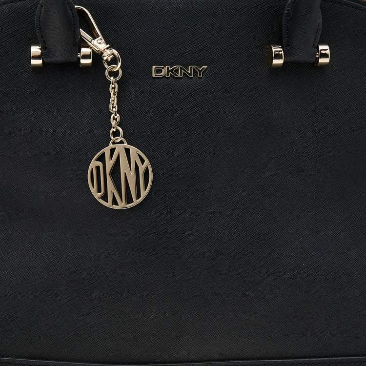 Pre Owned Dkny Black Leather Dome Satchel