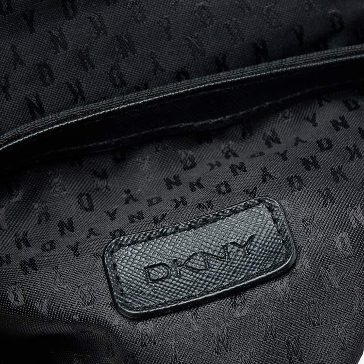 Pre Owned DKNY Signature Nylon and Leather Crossbody Bag