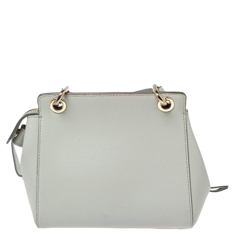 مملوكة مسبقًا DKNY Grey Leather Front Pocket Crossbody Bag