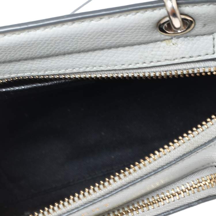 مملوكة مسبقًا DKNY Grey Leather Front Pocket Crossbody Bag