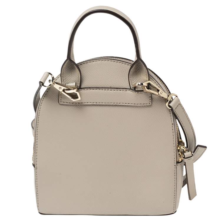 مملوكة مسبقًا Dkny Beige Leather Mini Bryant Backpack Crossbody Bag