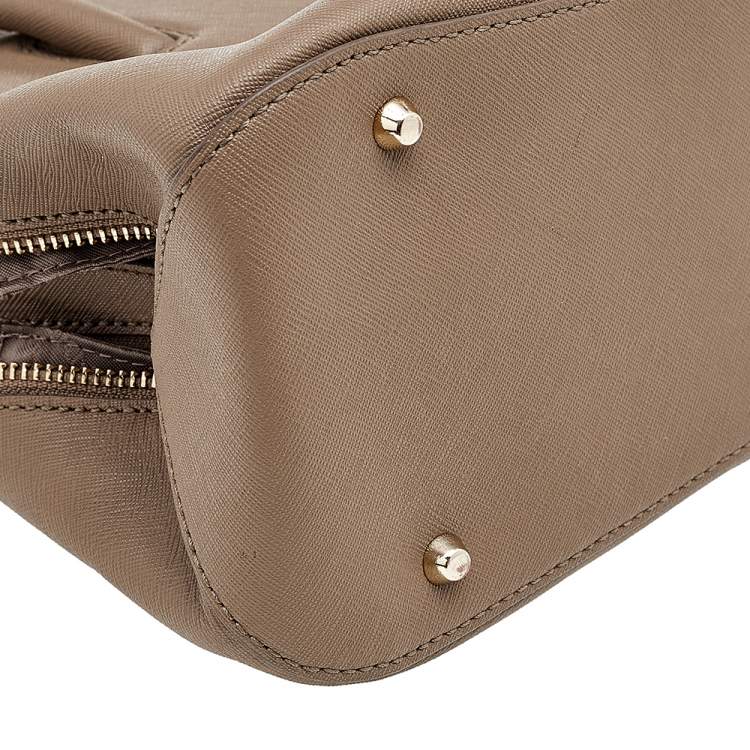 Pre Owned DKNY Brown Leather Bryant Park Satchel