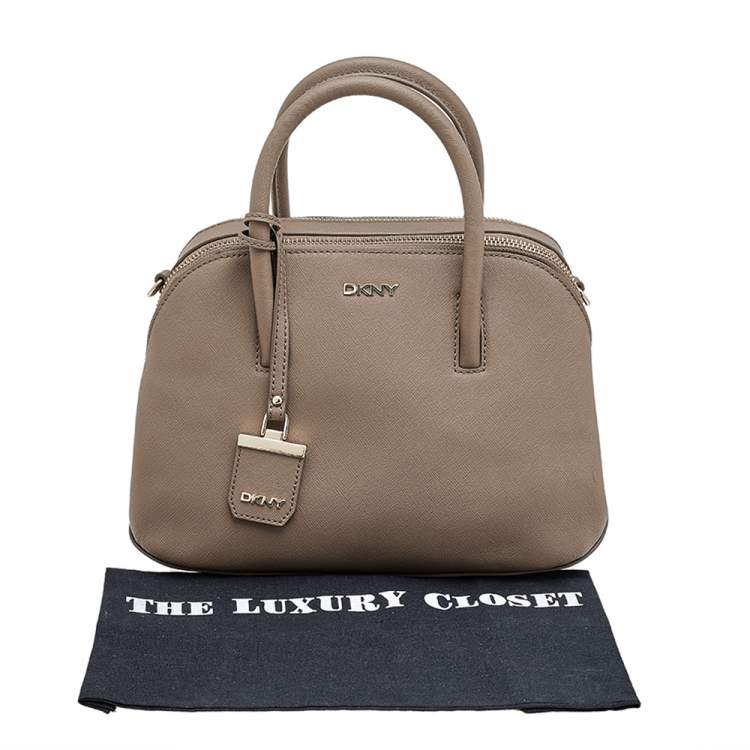 Pre Owned DKNY Brown Leather Bryant Park Satchel