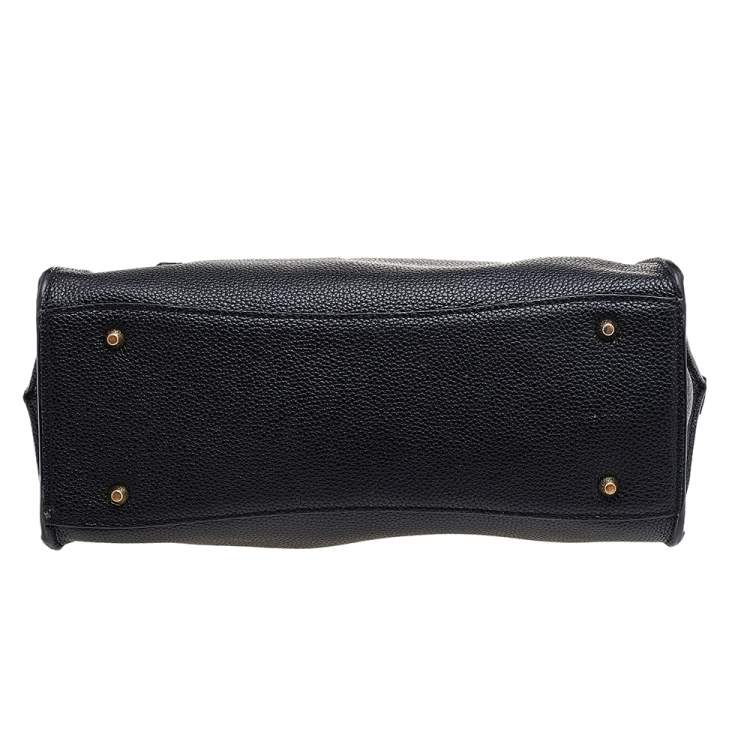 مملوكة مسبقًا DKNY Black Leather Chelsea Satchel