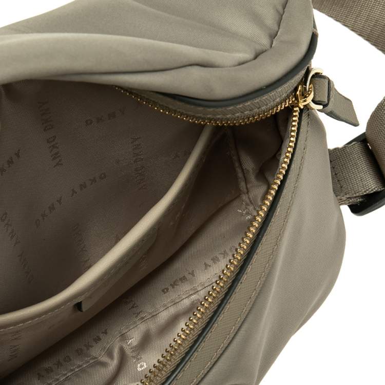 Pre Owned DKNY Pale Green Nylon Casey Belt Bag